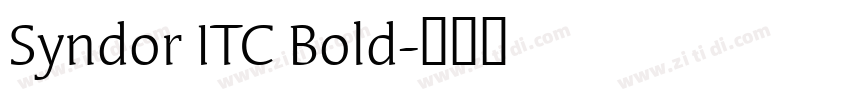 Syndor ITC Bold字体转换